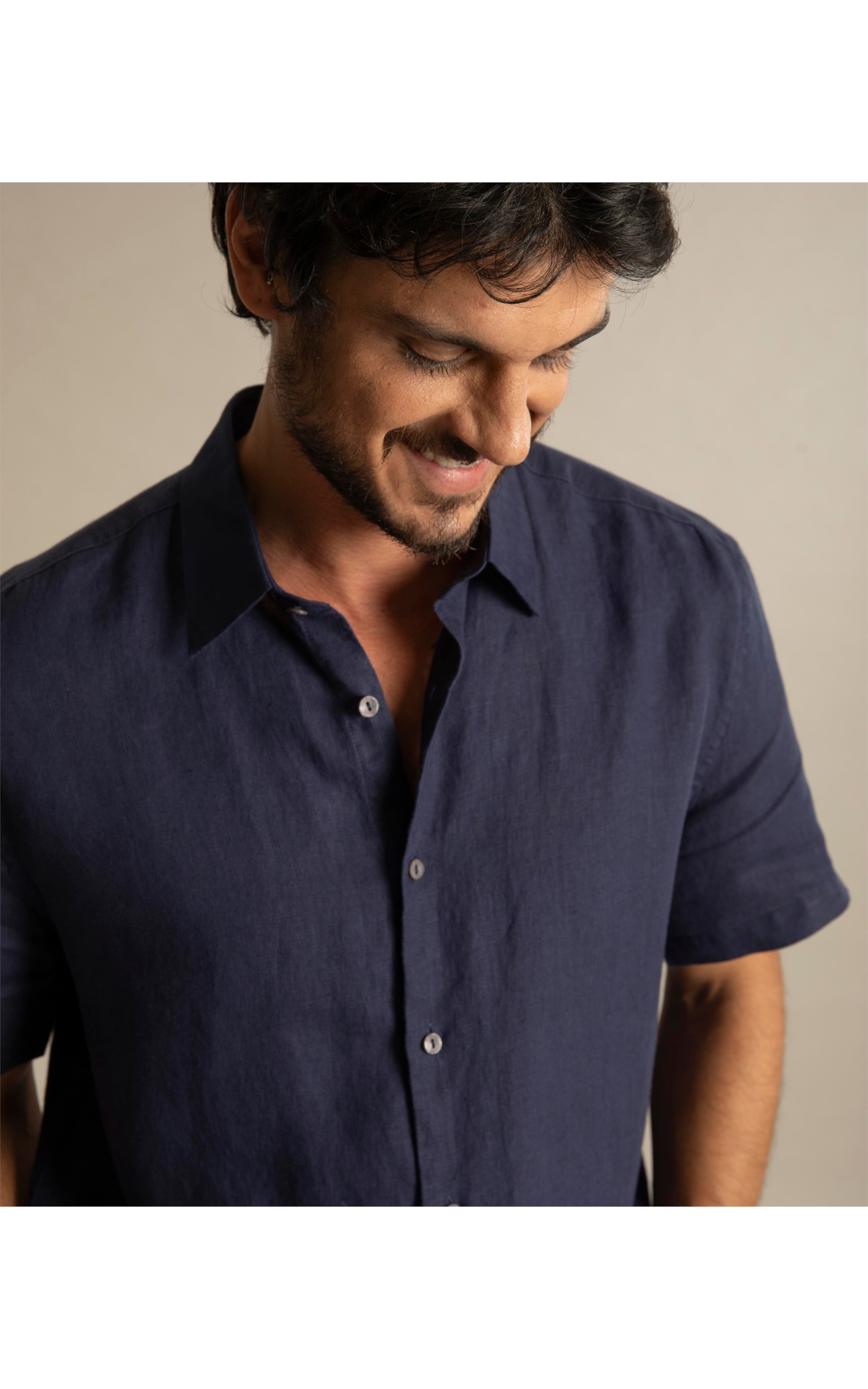 Camisa  Puro Linho  Unicolor Old Purple