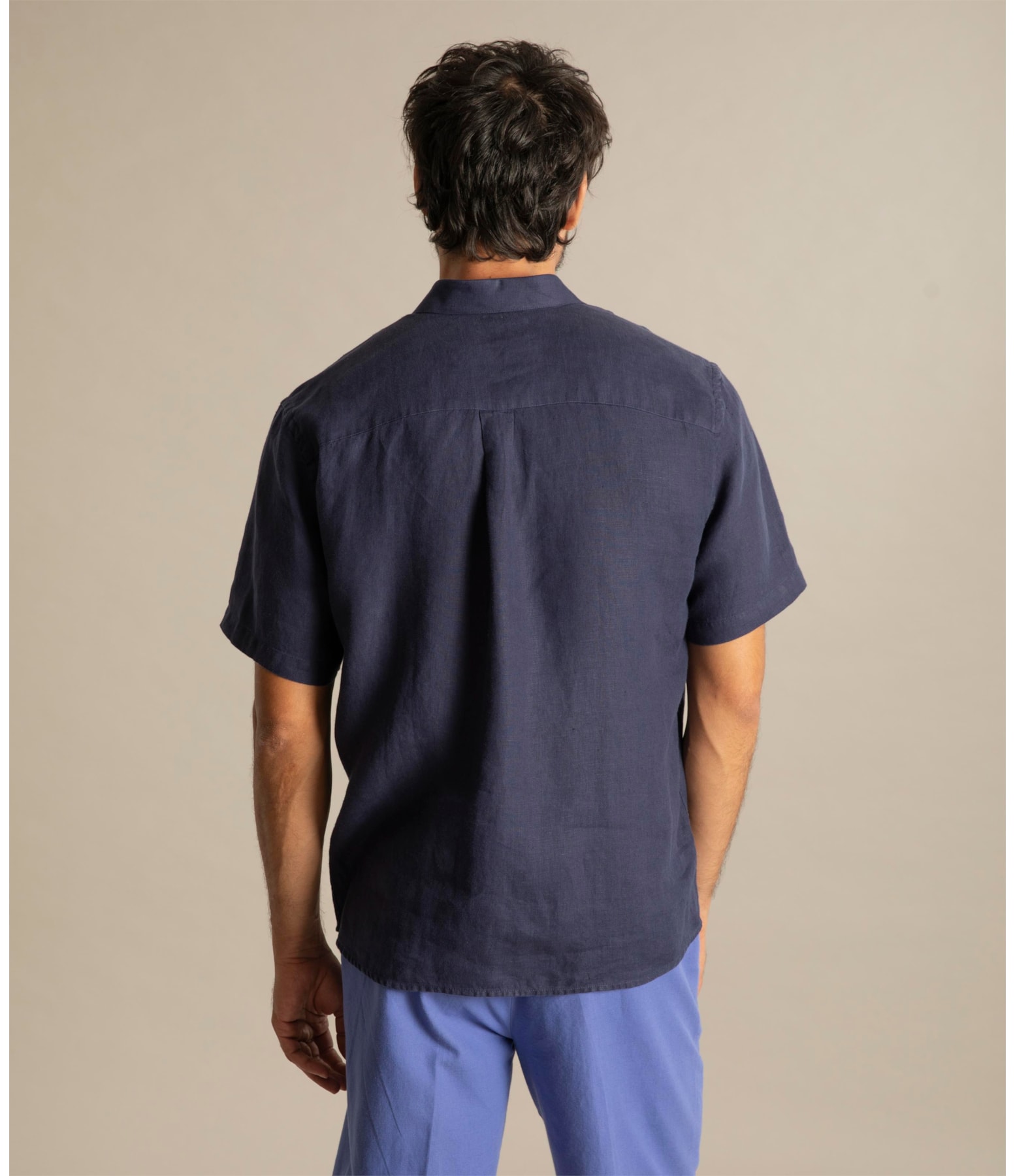 Camisa  Puro Linho  Unicolor Old Purple