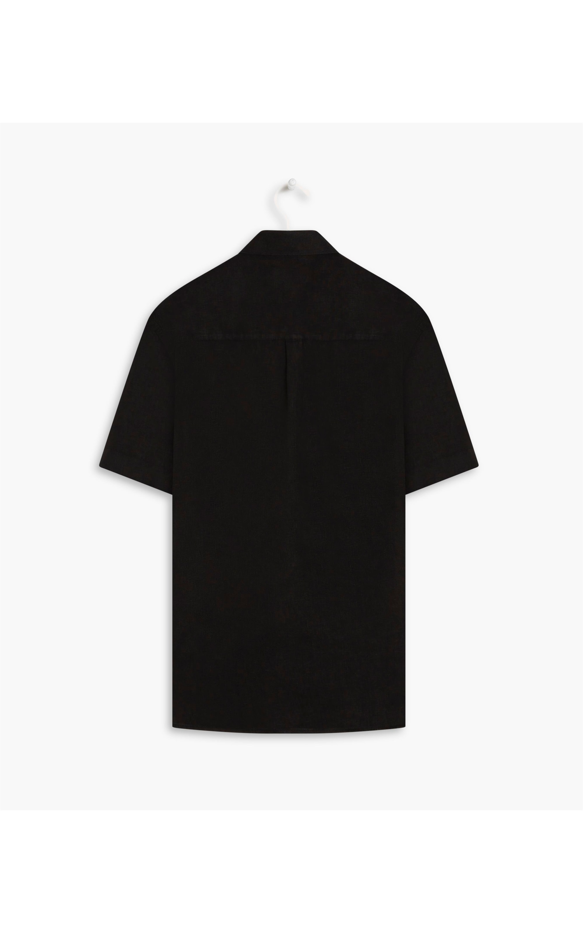 Camisa  Puro Linho  Unicolor Preto