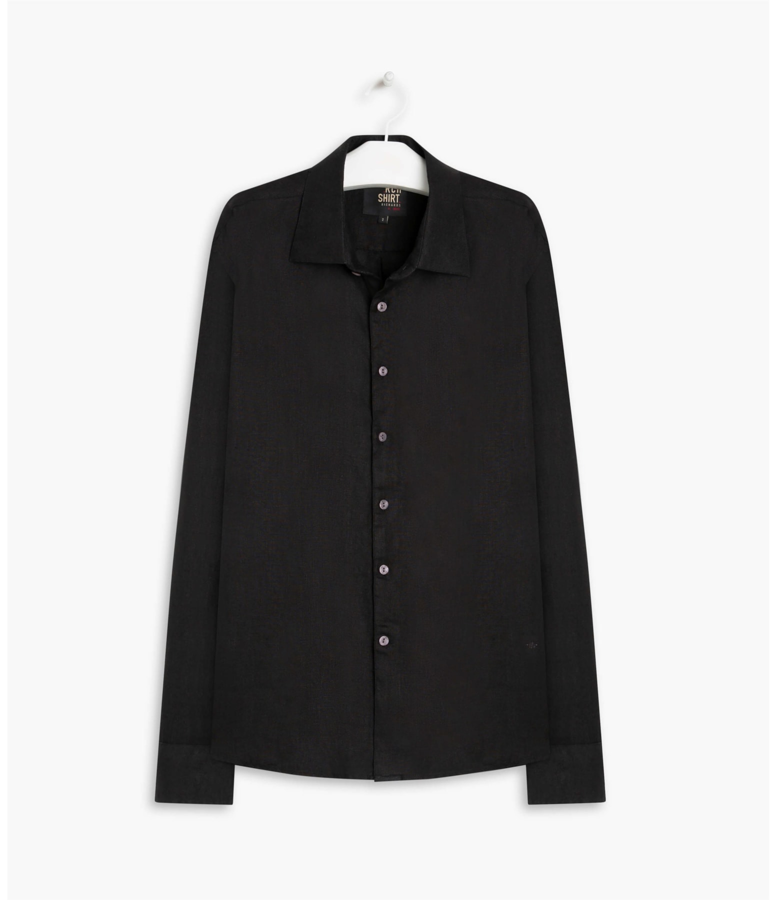 Camisa Puro Linho  Unicolor Preto