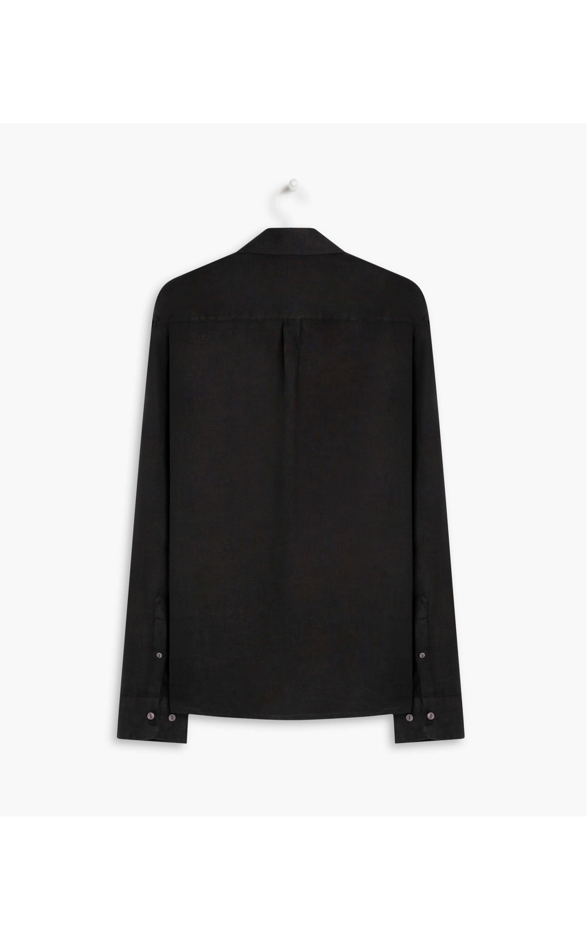 Camisa Puro Linho  Unicolor Preto