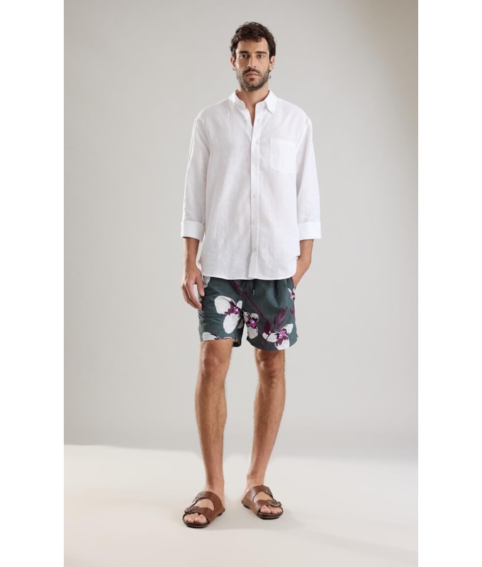 Camisa  Puro Linho  Vegas Dylan Branco