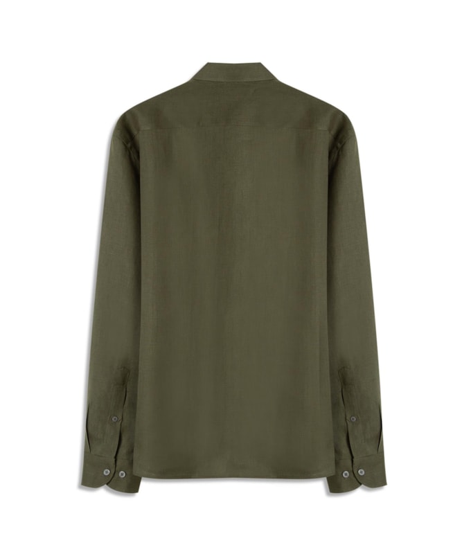 Camisa  Puro Linho Verde Army