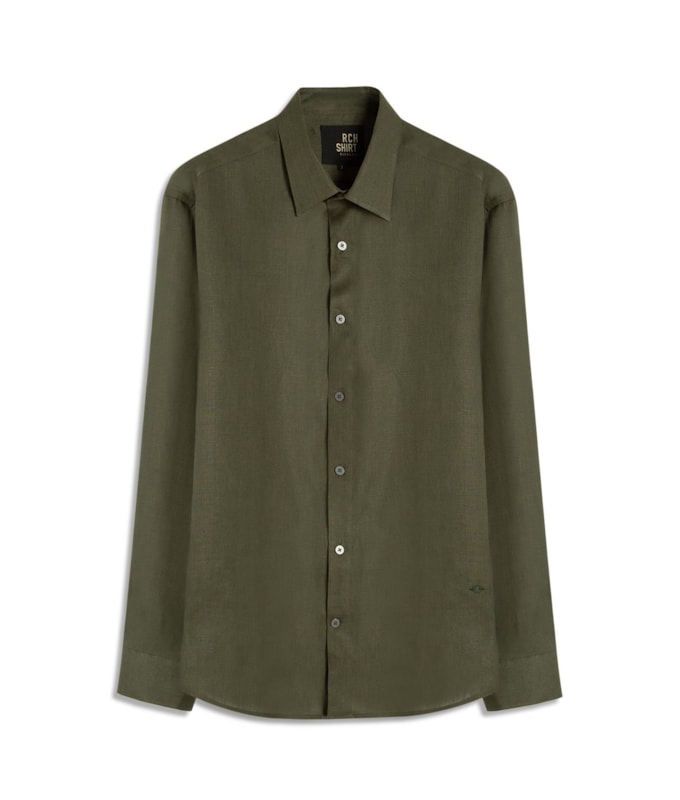 Camisa  Puro Linho Verde Army