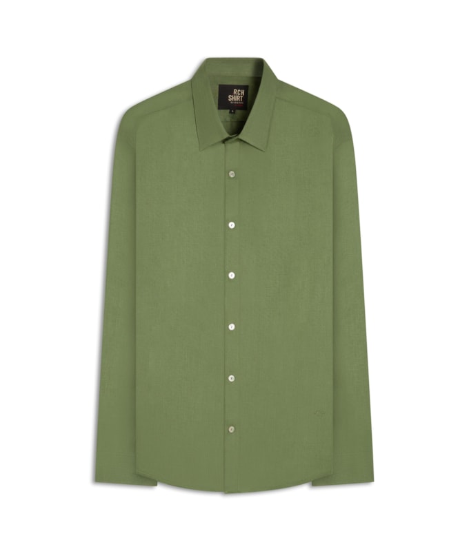 Camisa  Puro Linho Verde Army
