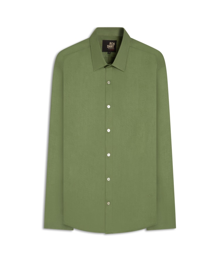 Camisa  Puro Linho Verde Army