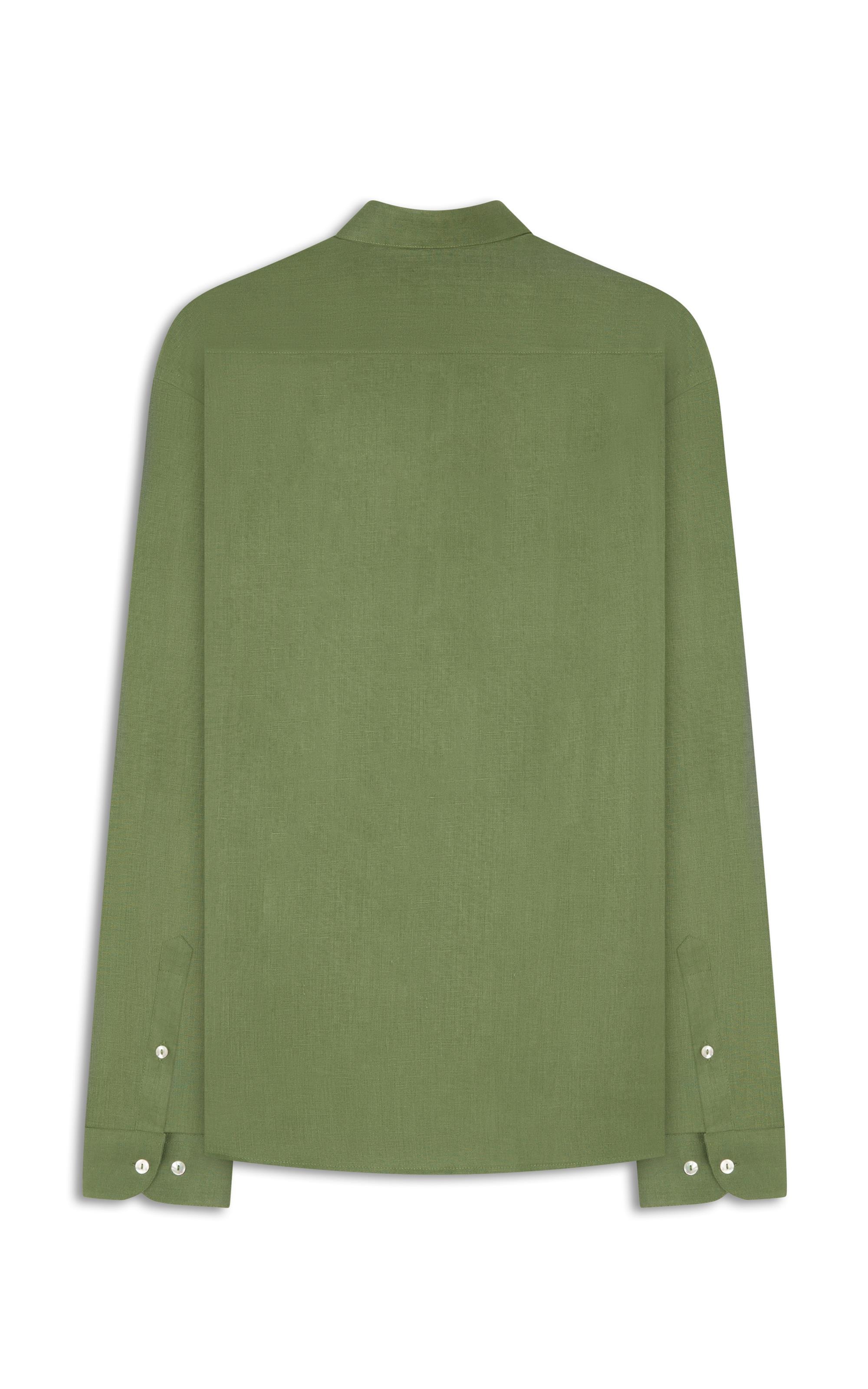 Camisa  Puro Linho Verde Army