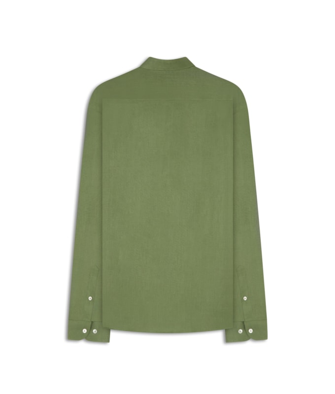 Camisa  Puro Linho Verde Army
