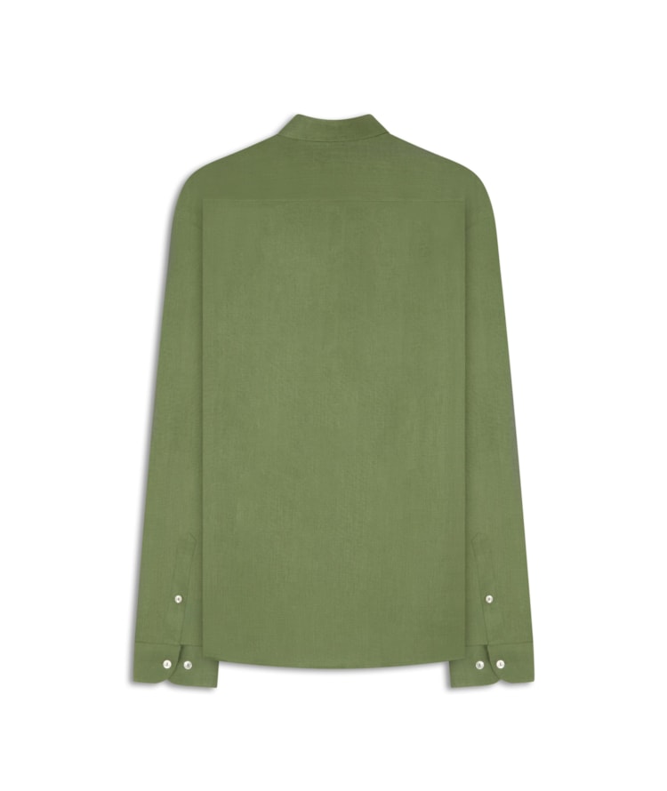 Camisa  Puro Linho Verde Army