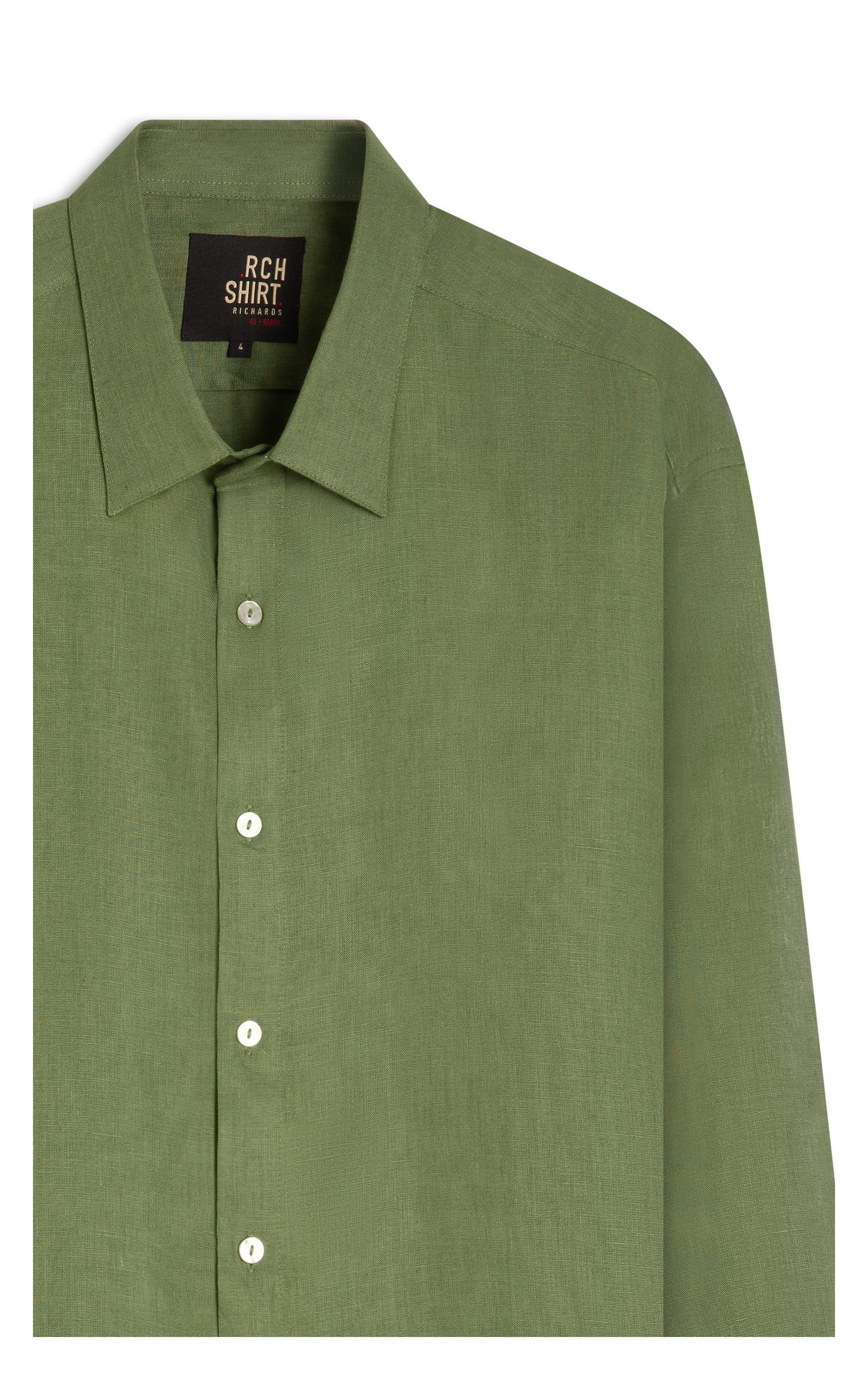 Camisa  Puro Linho Verde Army