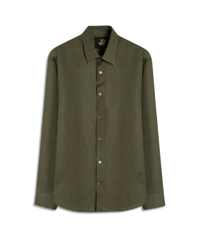 Camisa  Puro Linho Verde Army i