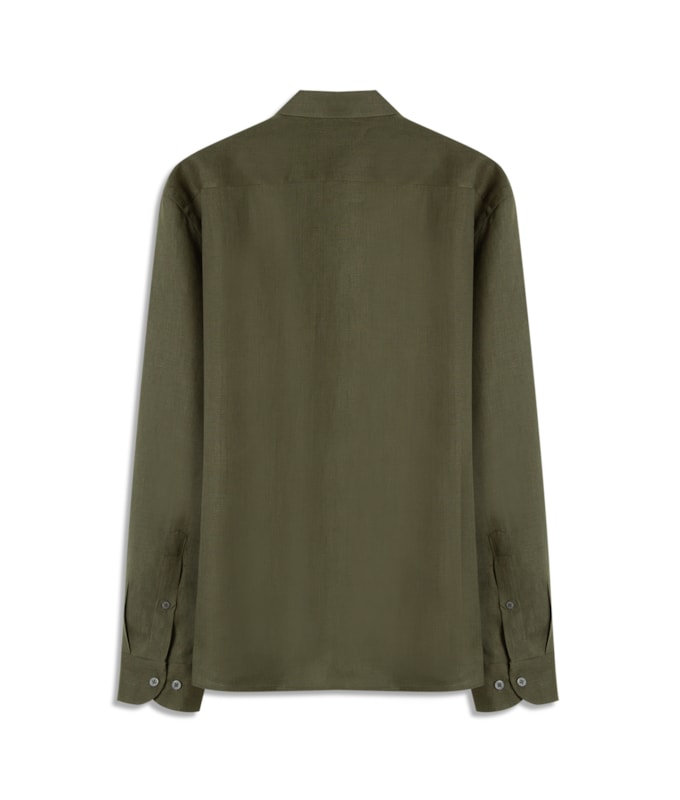 Camisa  Puro Linho Verde Army i