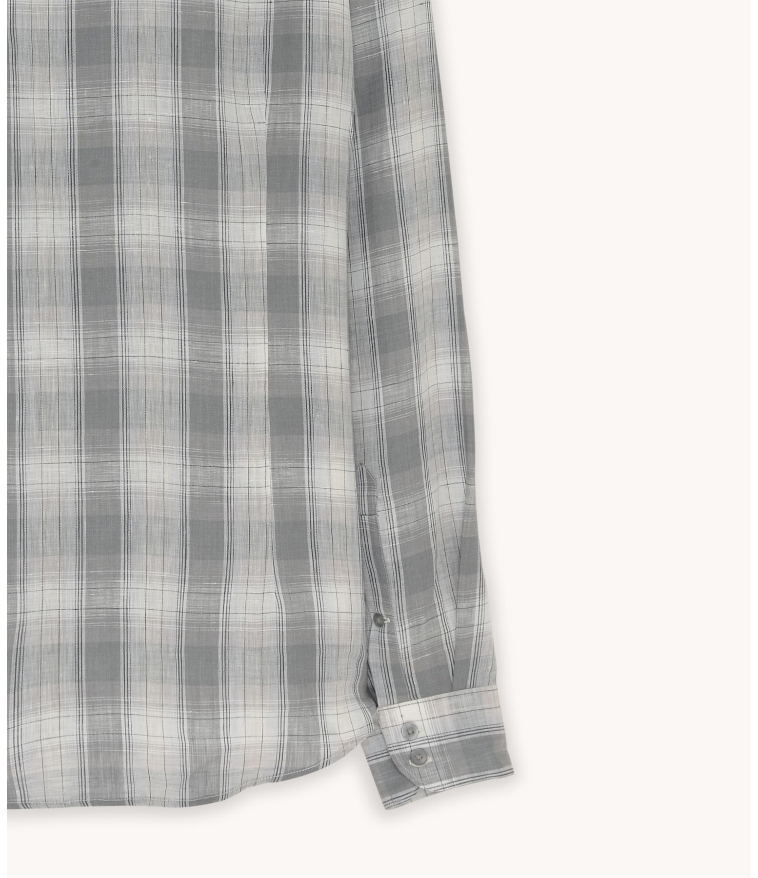 Camisa Puro Linho Xadrez Montego Ml Cinza
