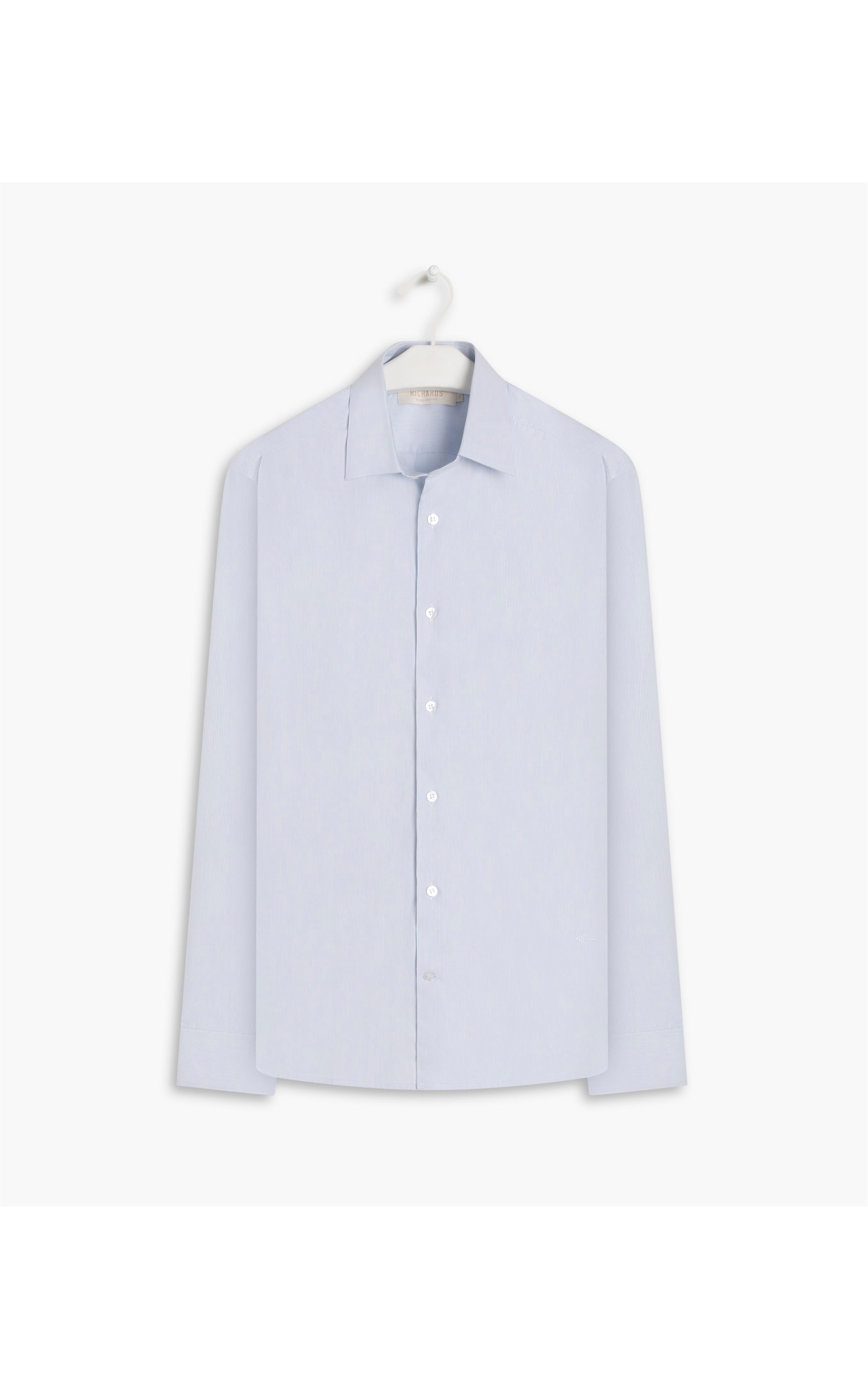 Camisa Ravel Listrada Ml Azul Claro
