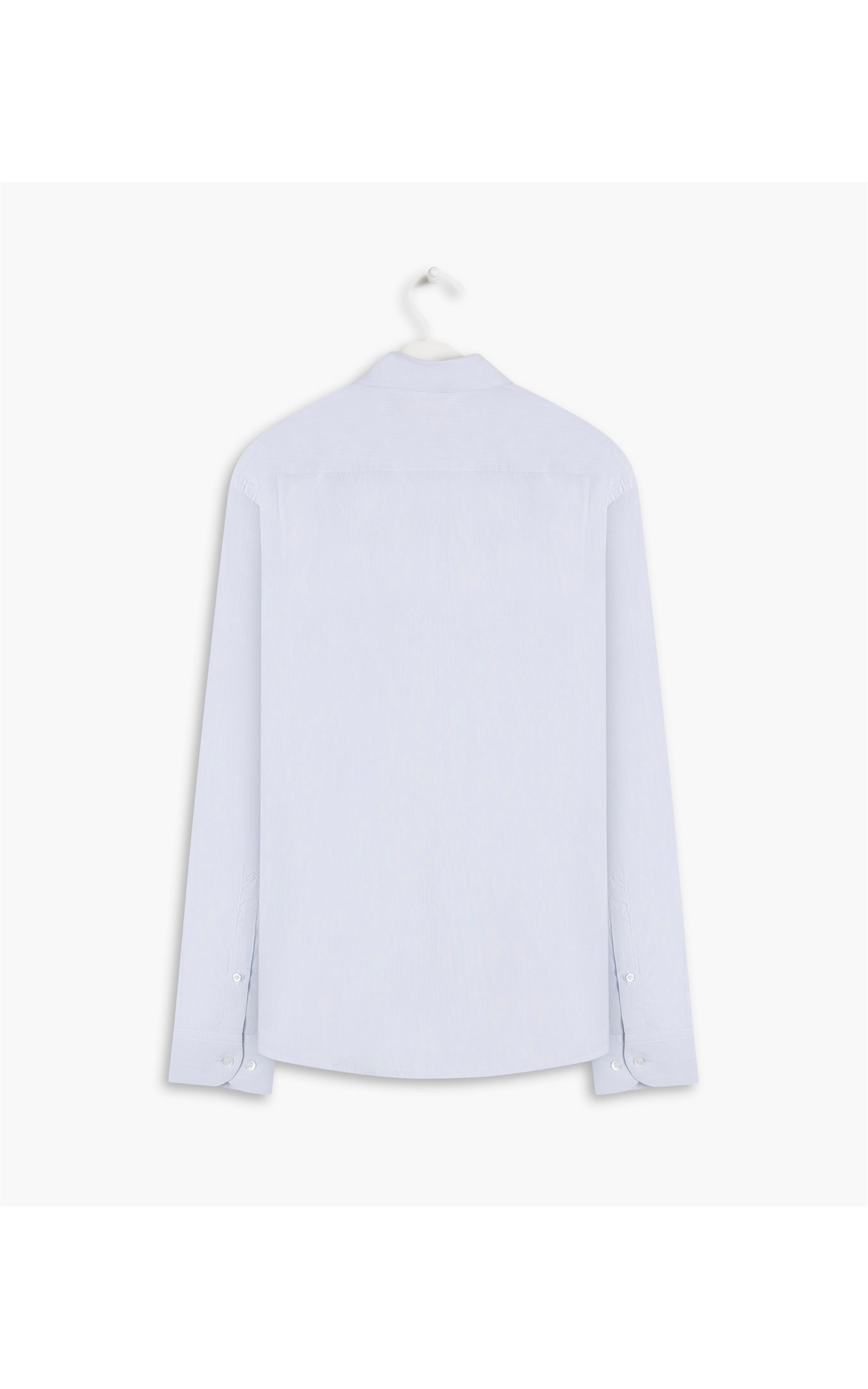 Camisa Ravel Listrada Ml Azul Claro