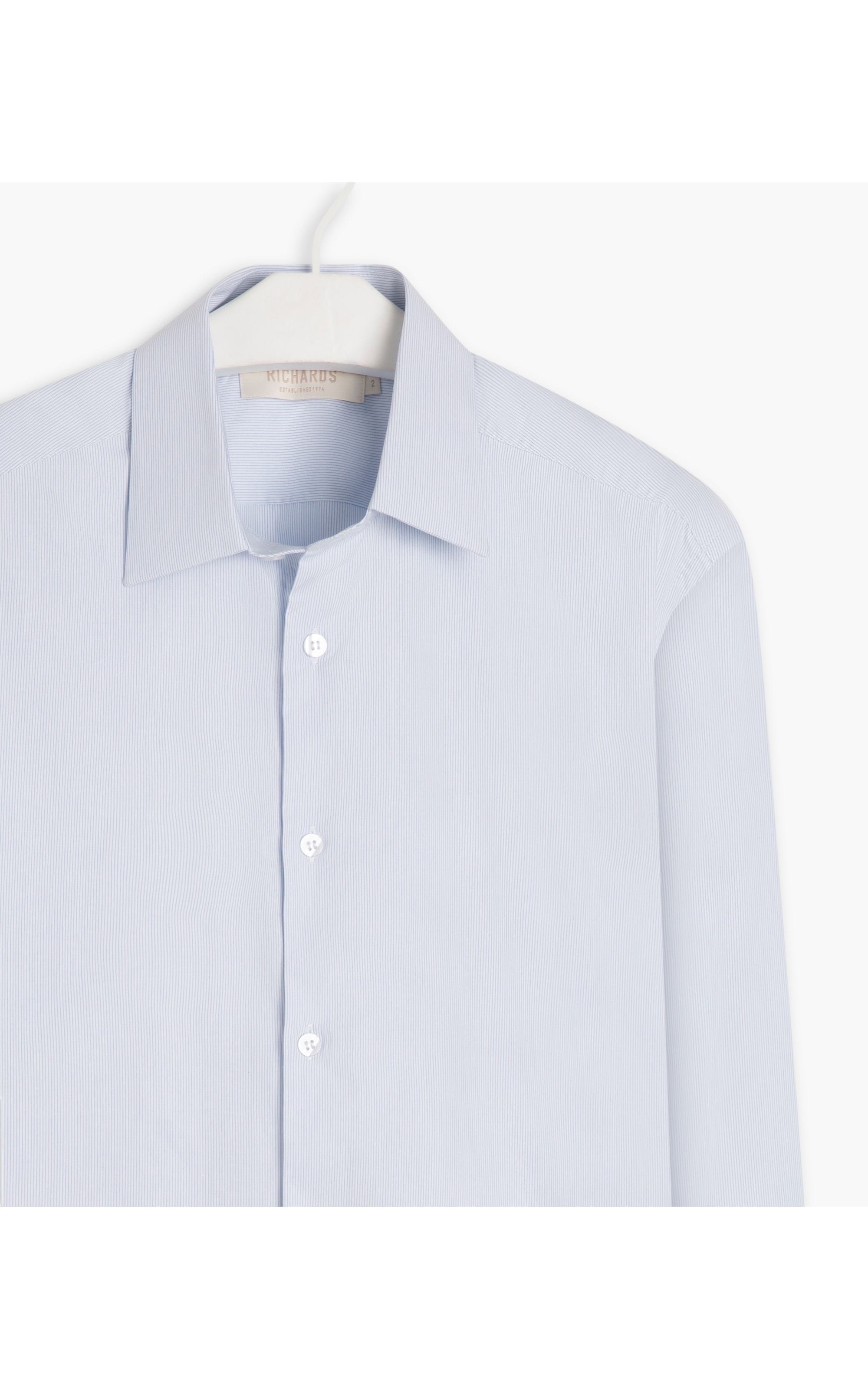 Camisa Ravel Listrada Ml Azul Claro