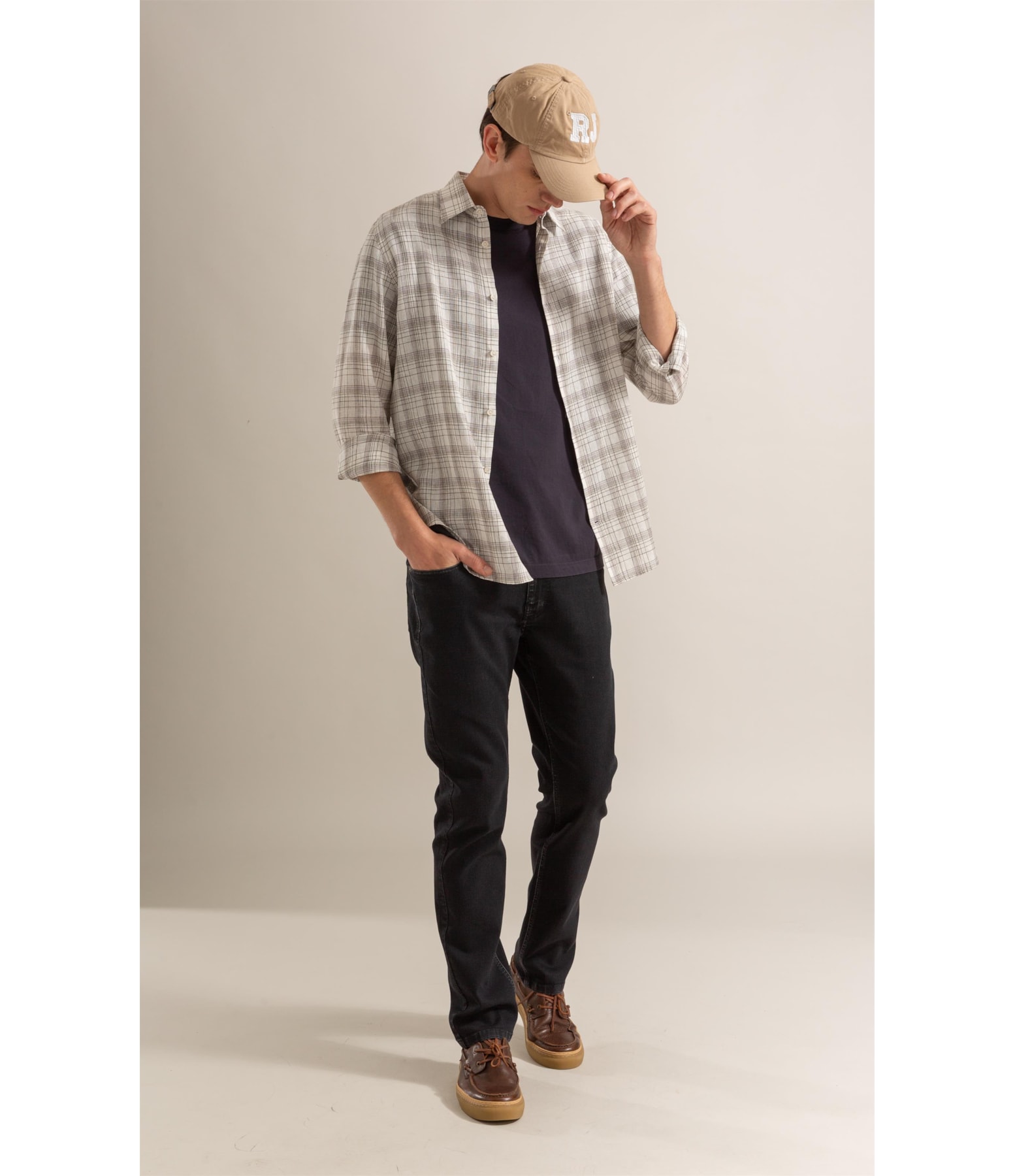 Camisa Rayan Linho Blend Cinza Claro