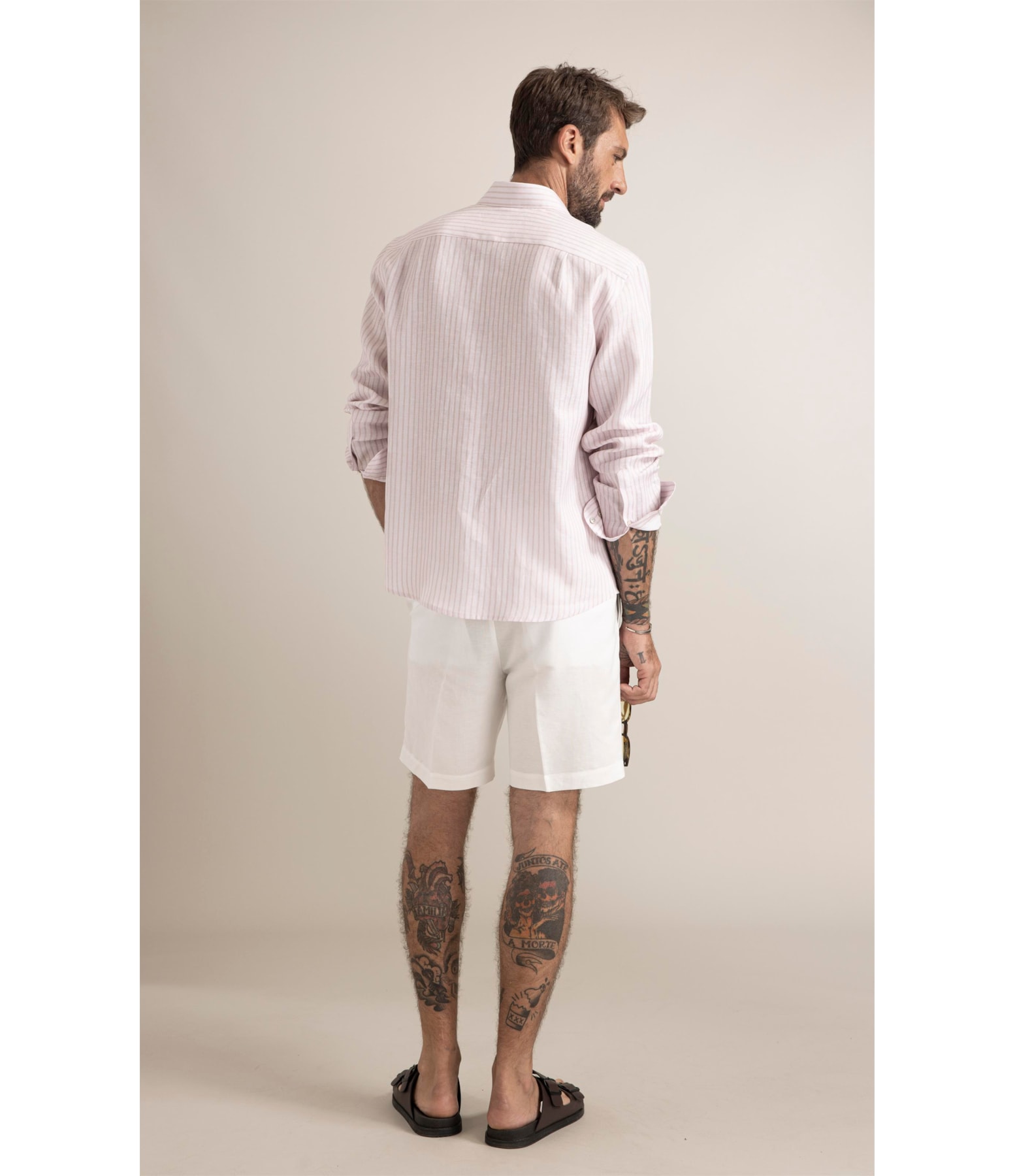 Camisa Riviera Linho Blend Rosa Velho