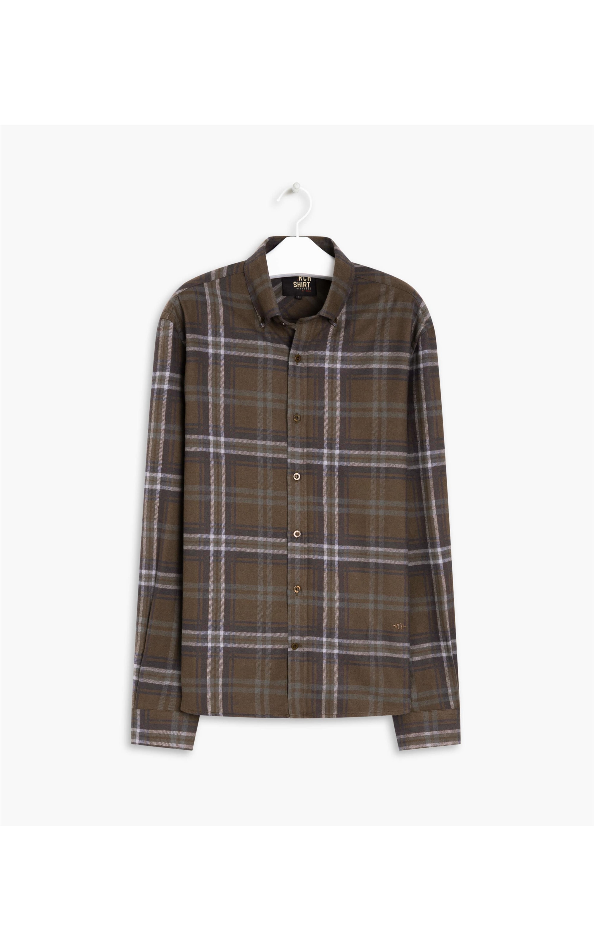 Camisa Rob Flanela Xadrez Ml Marrom