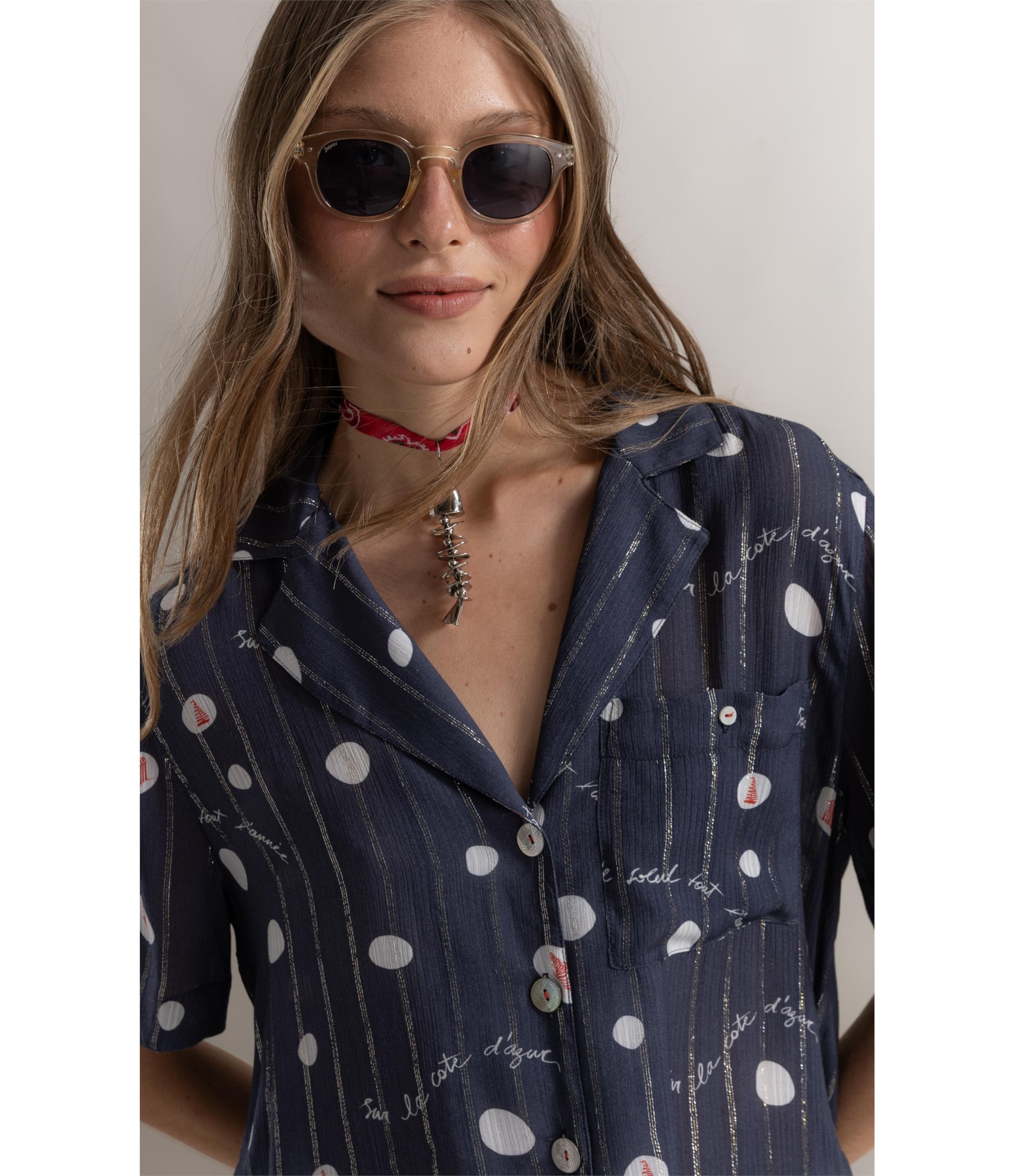 Camisa Robin Bubbles Dark Navy