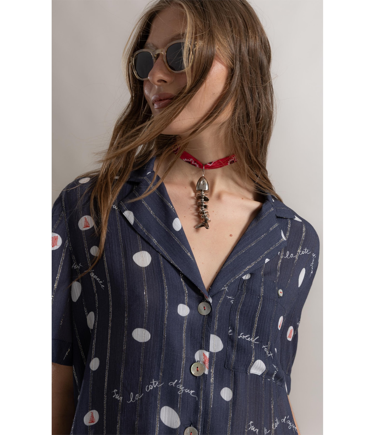 Camisa Robin Bubbles Dark Navy