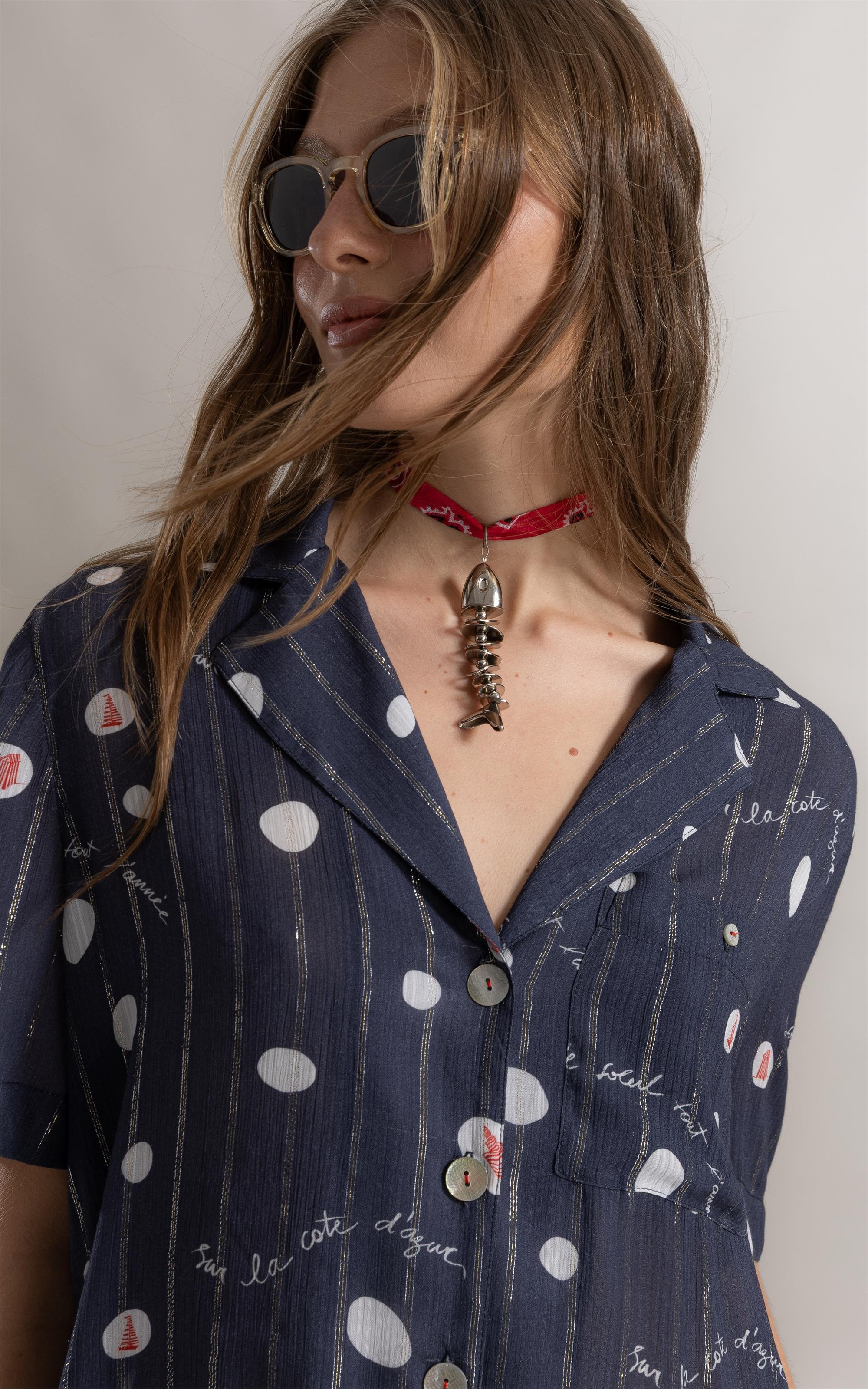 Camisa Robin Bubbles Dark Navy