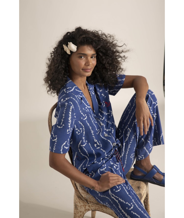 Camisa Robin Cordas Azul Bic