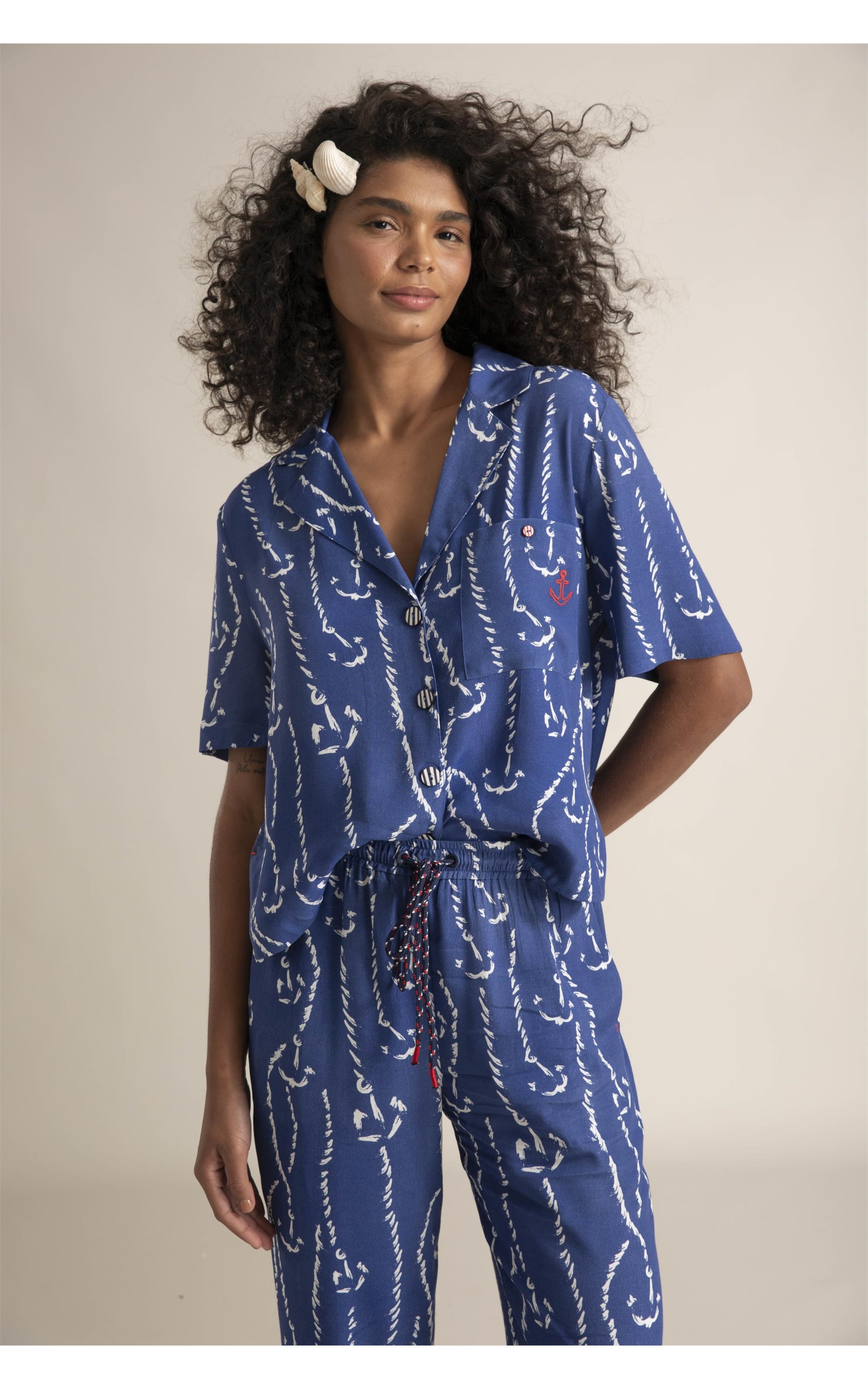 Camisa Robin Cordas Azul Bic