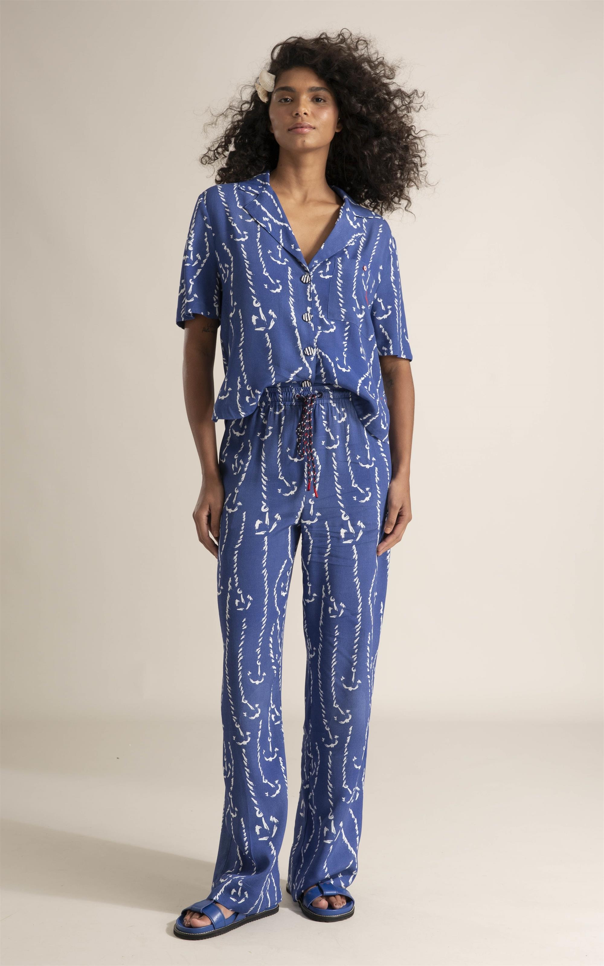 Camisa Robin Est Cordas Azul Bic