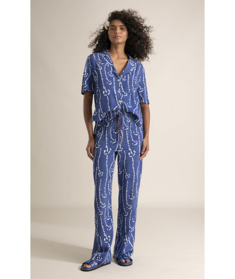 Camisa Robin Est Cordas Azul Bic