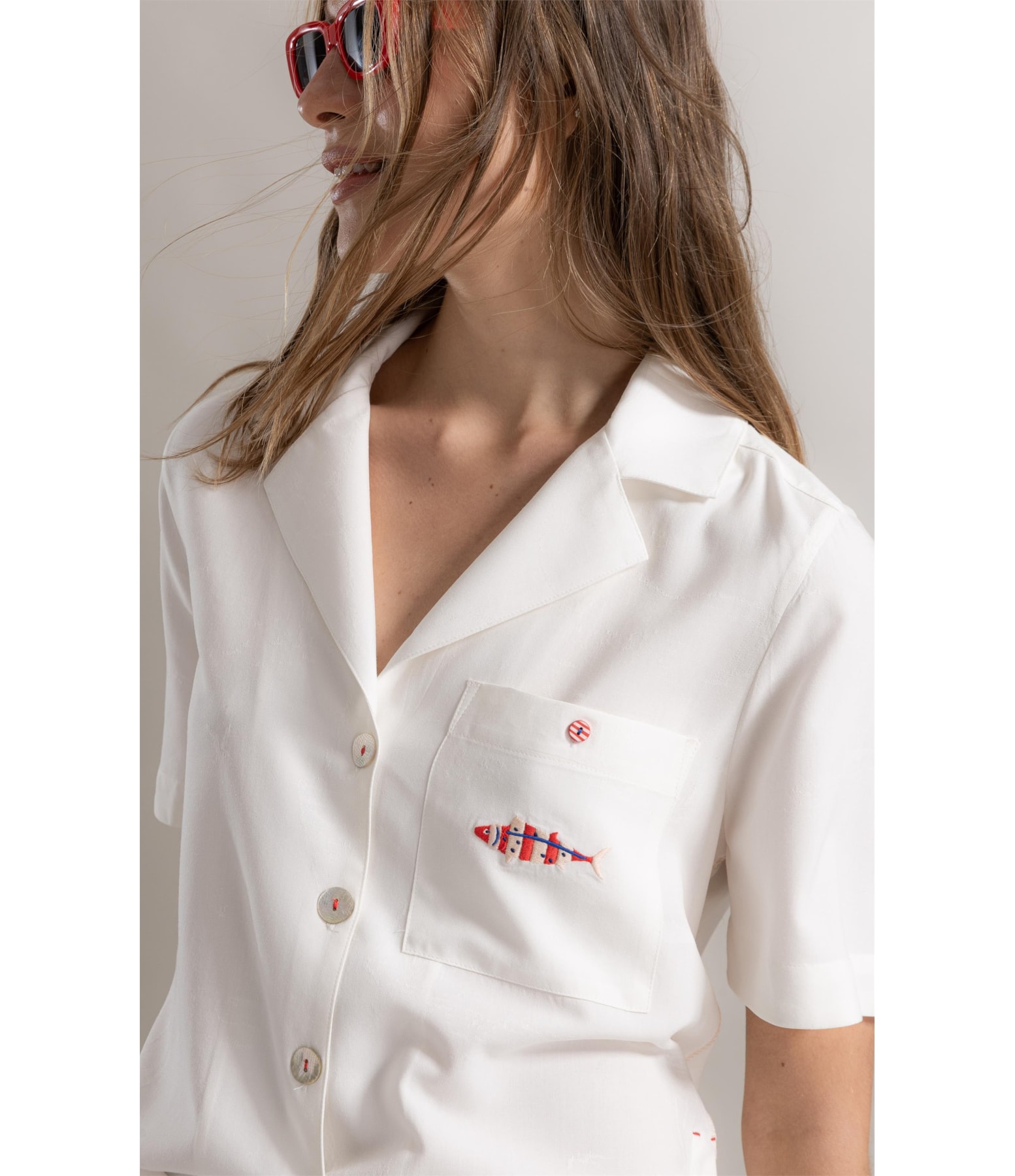 Camisa Robin Jacquard Sailor Branco