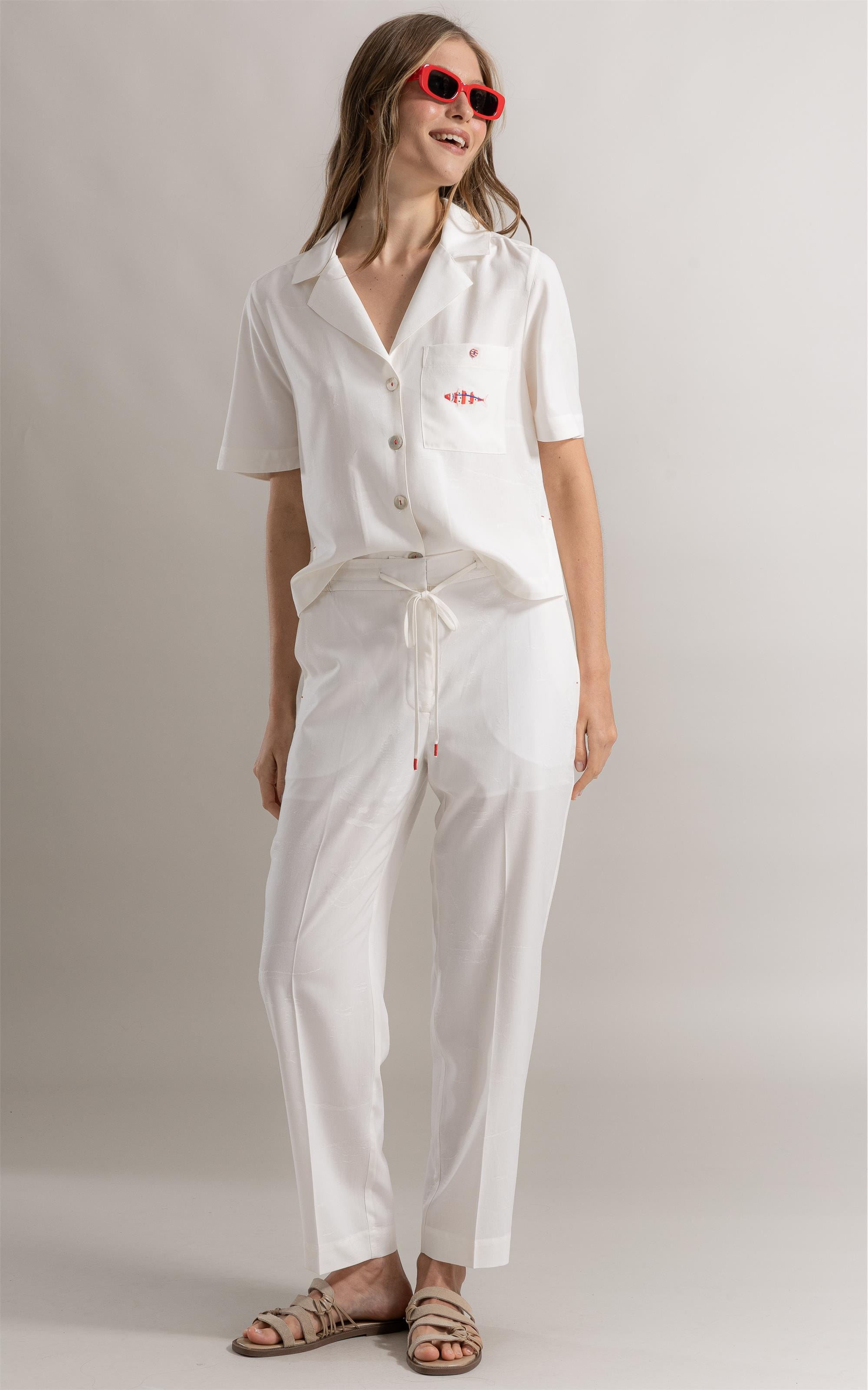 Camisa Robin Jacquard Sailor Branco