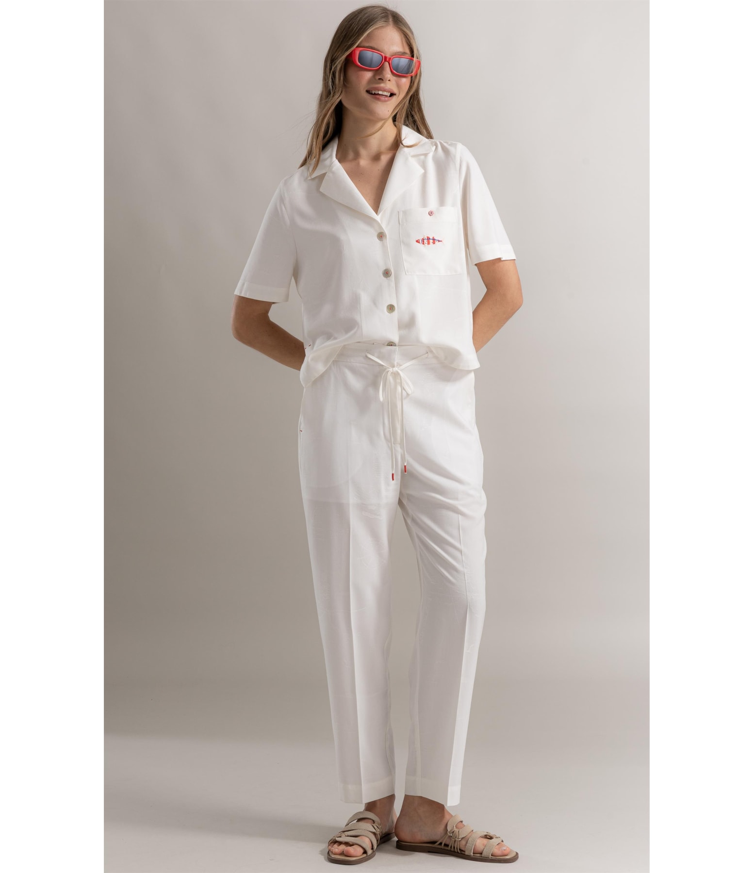Camisa Robin Jacquard Sailor Branco