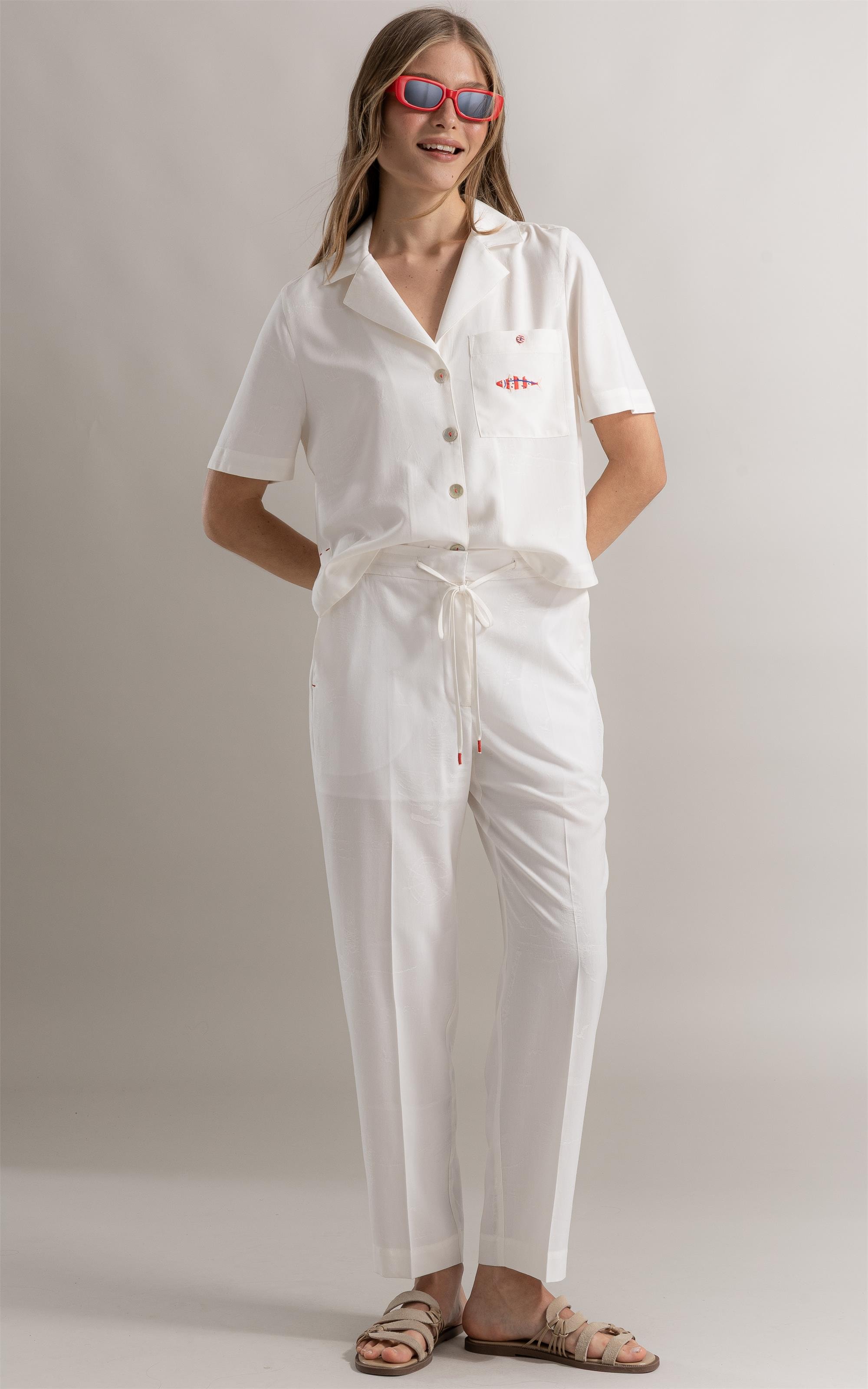 Camisa Robin Jacquard Sailor Branco
