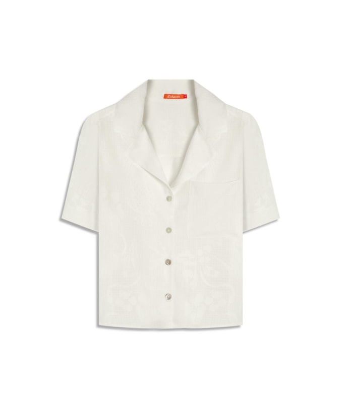 Camisa Robin Jacquard Viscose Branco