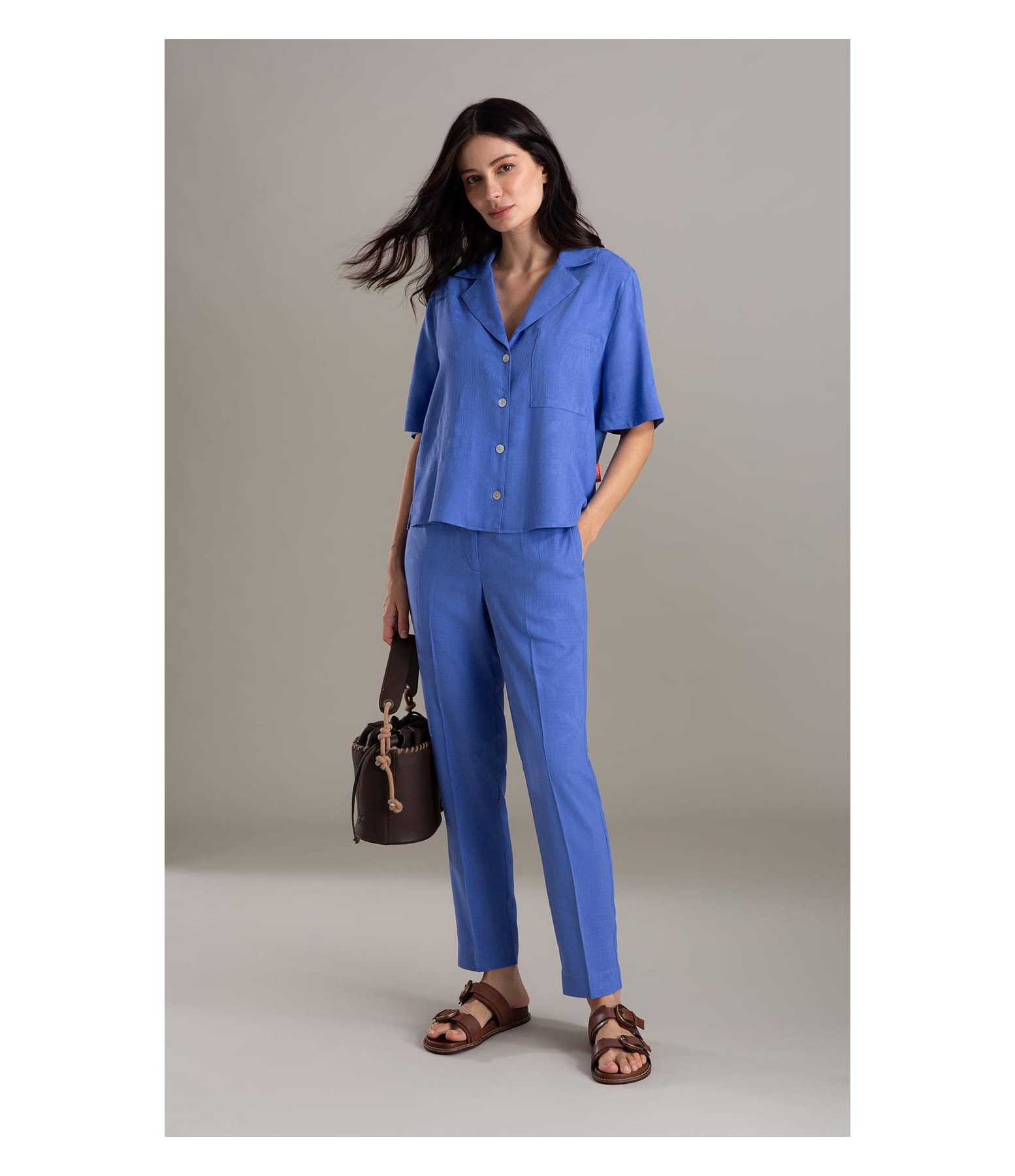 Camisa Robin Jacquard Viscose Hortencia