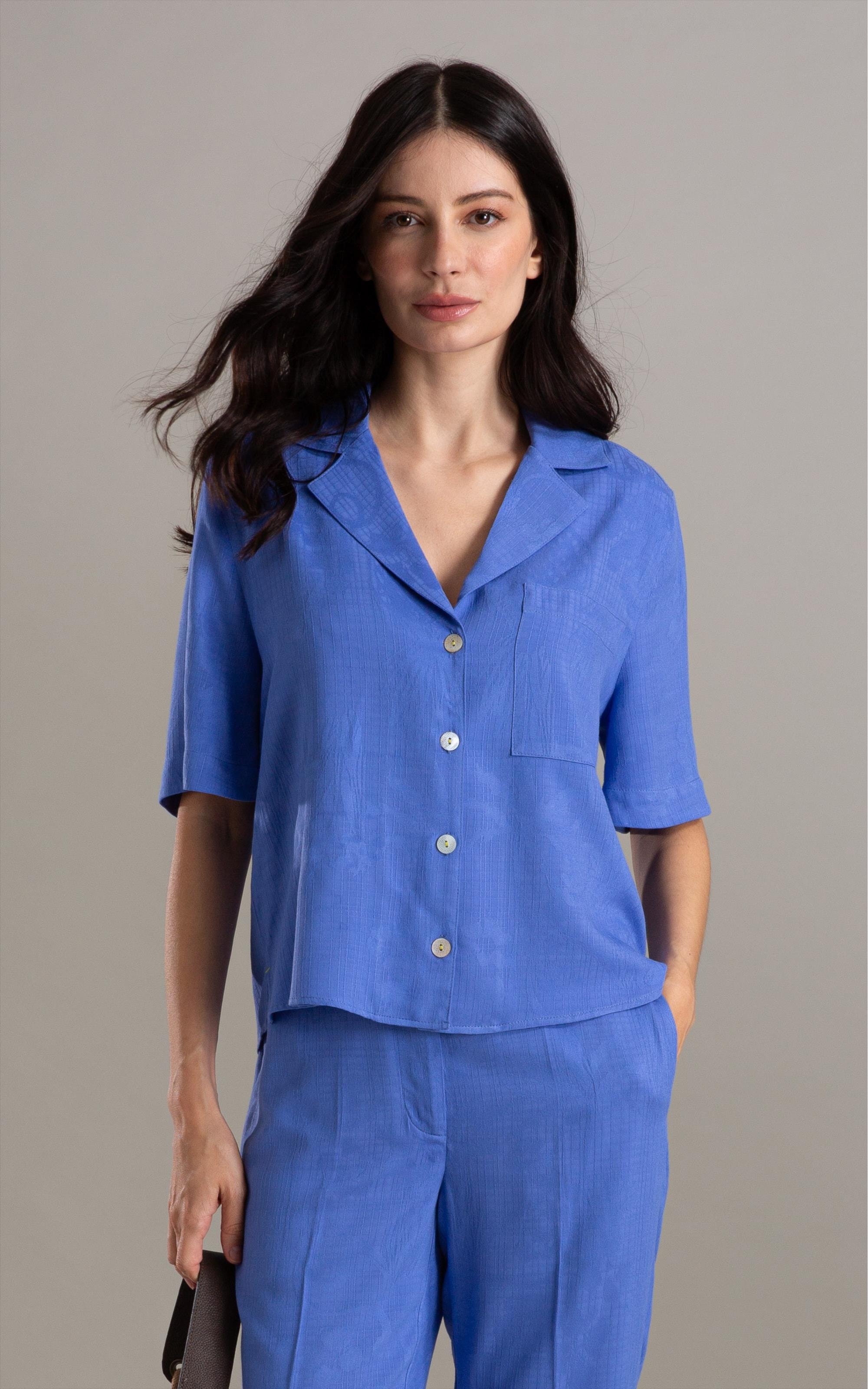 Camisa Robin Jacquard Viscose Hortencia