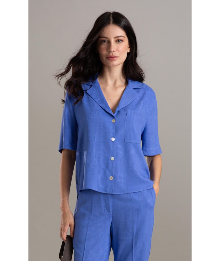 Camisa Robin Jacquard Viscose Hortencia