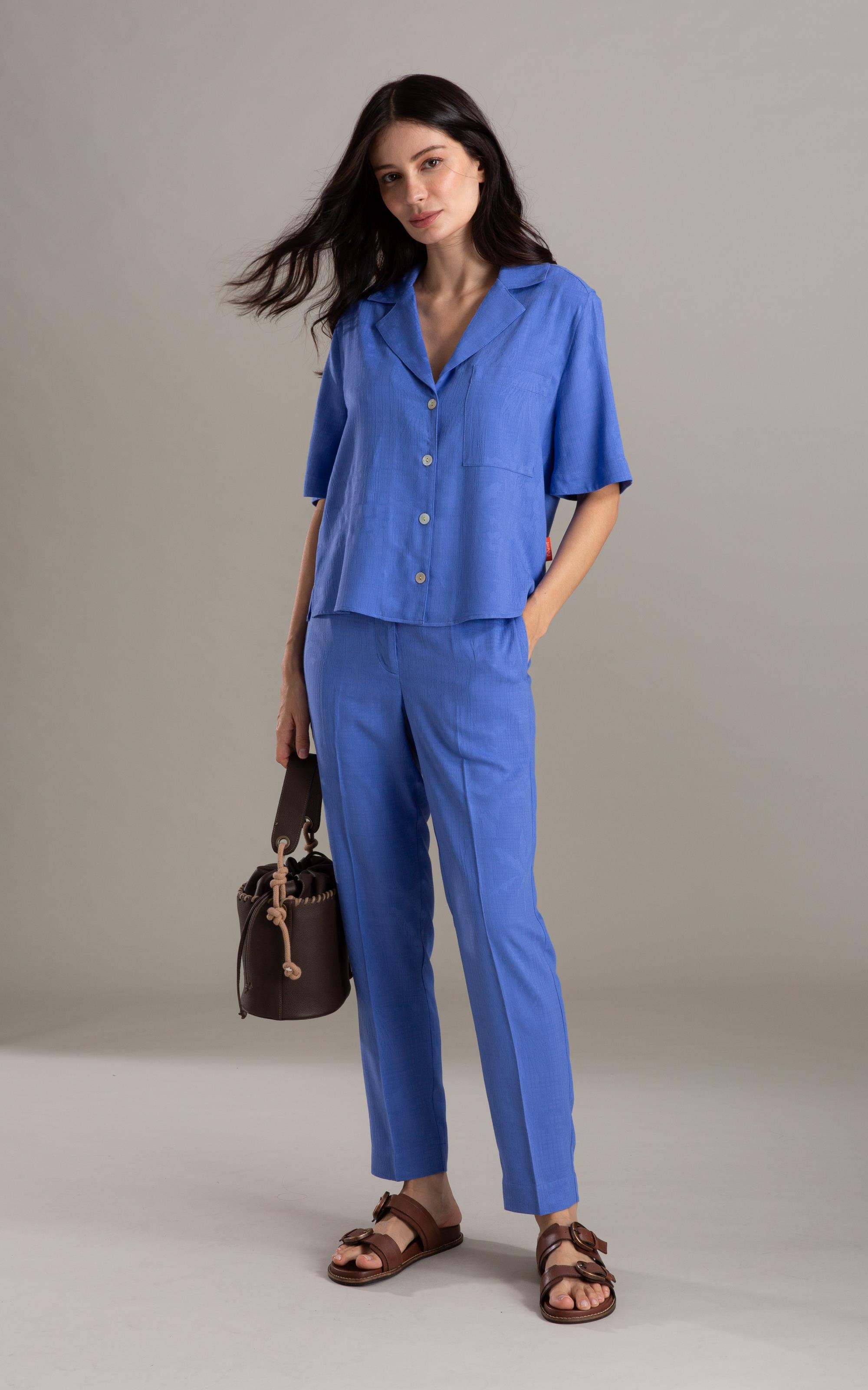 Camisa Robin Jacquard Viscose Hortencia