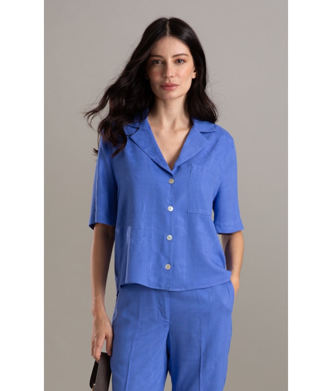 Camisa Robin Jacquard Viscose Hortencia