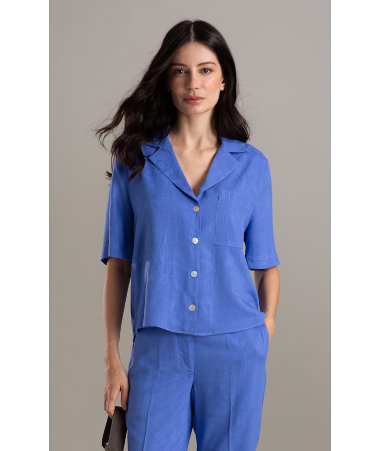 Camisa Robin Jacquard Viscose Hortencia