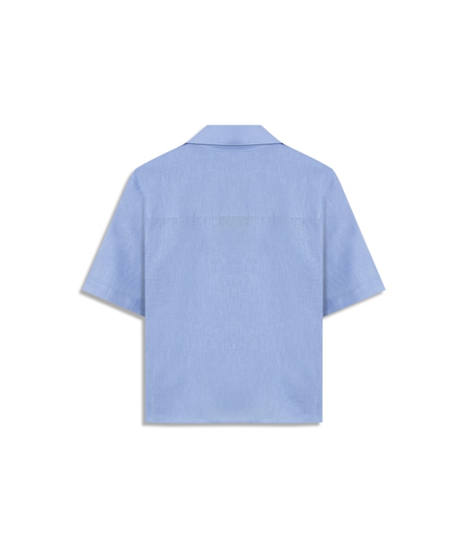 Camisa Robin Linho Blend Azul Chofer