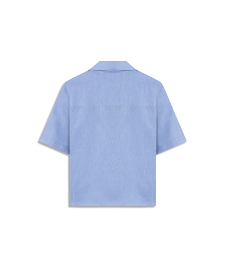 Camisa Robin Linho Blend Azul Chofer