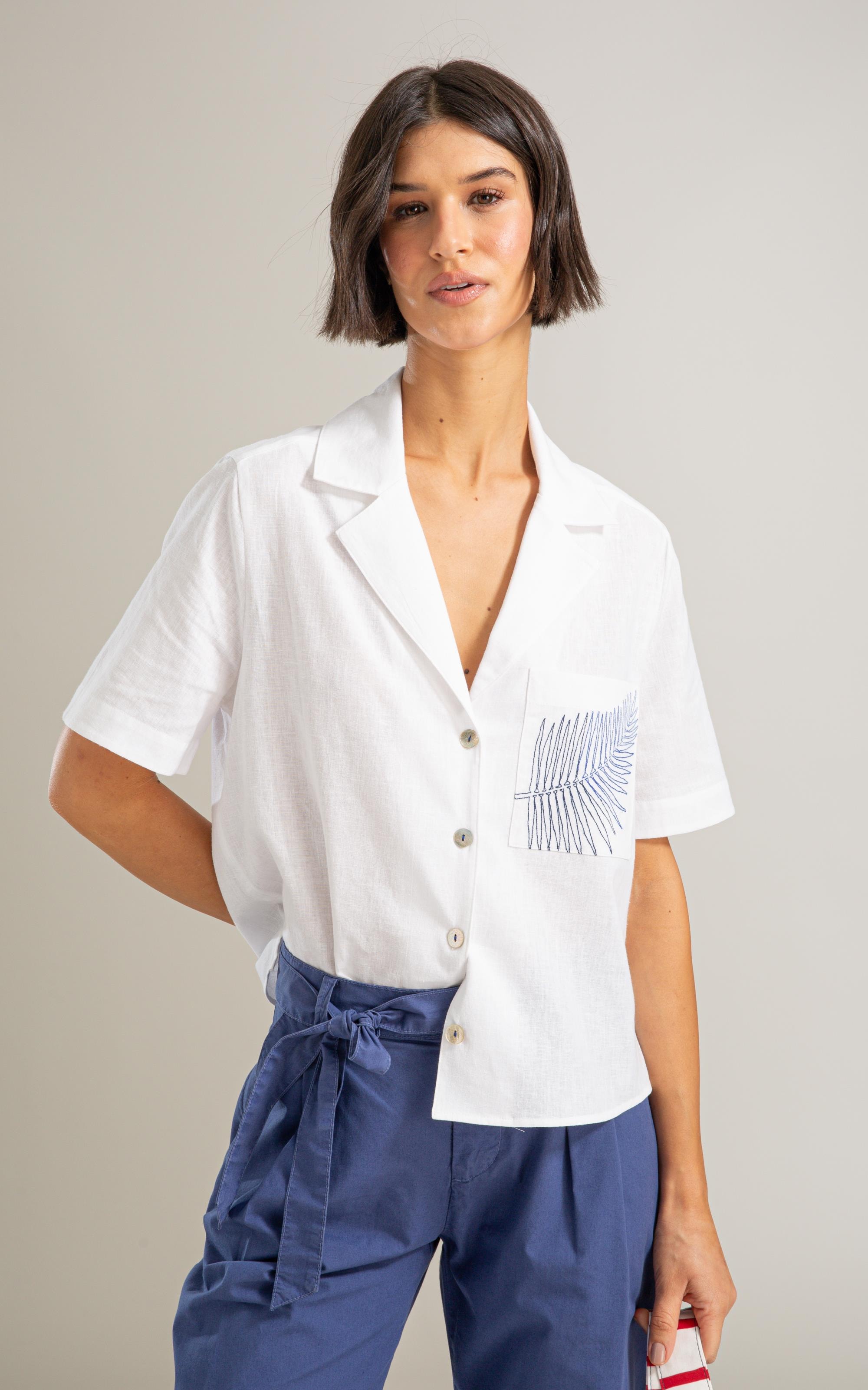 Camisa Robin Linho Blend Branco