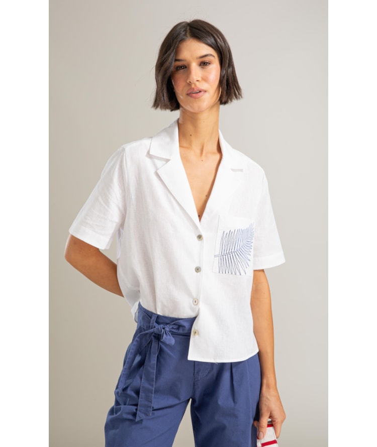 Camisa Robin Linho Blend Branco