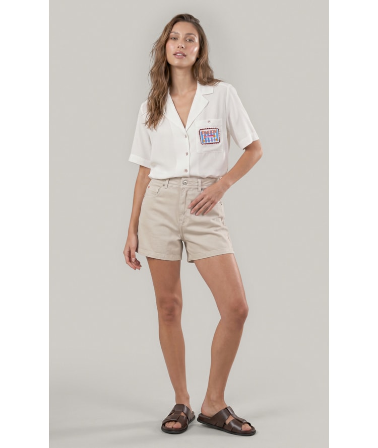 Camisa Robin Linho Blend Branco