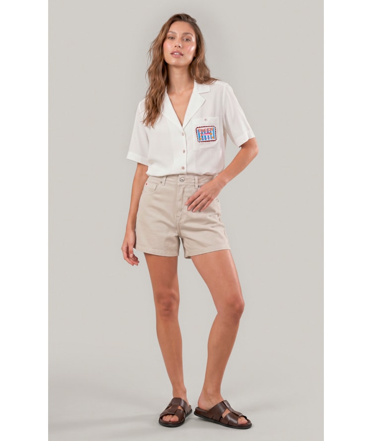 Camisa Robin Linho Blend Branco