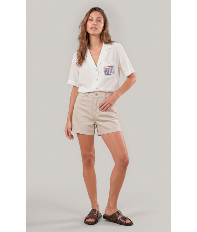 Camisa Robin Linho Blend Branco
