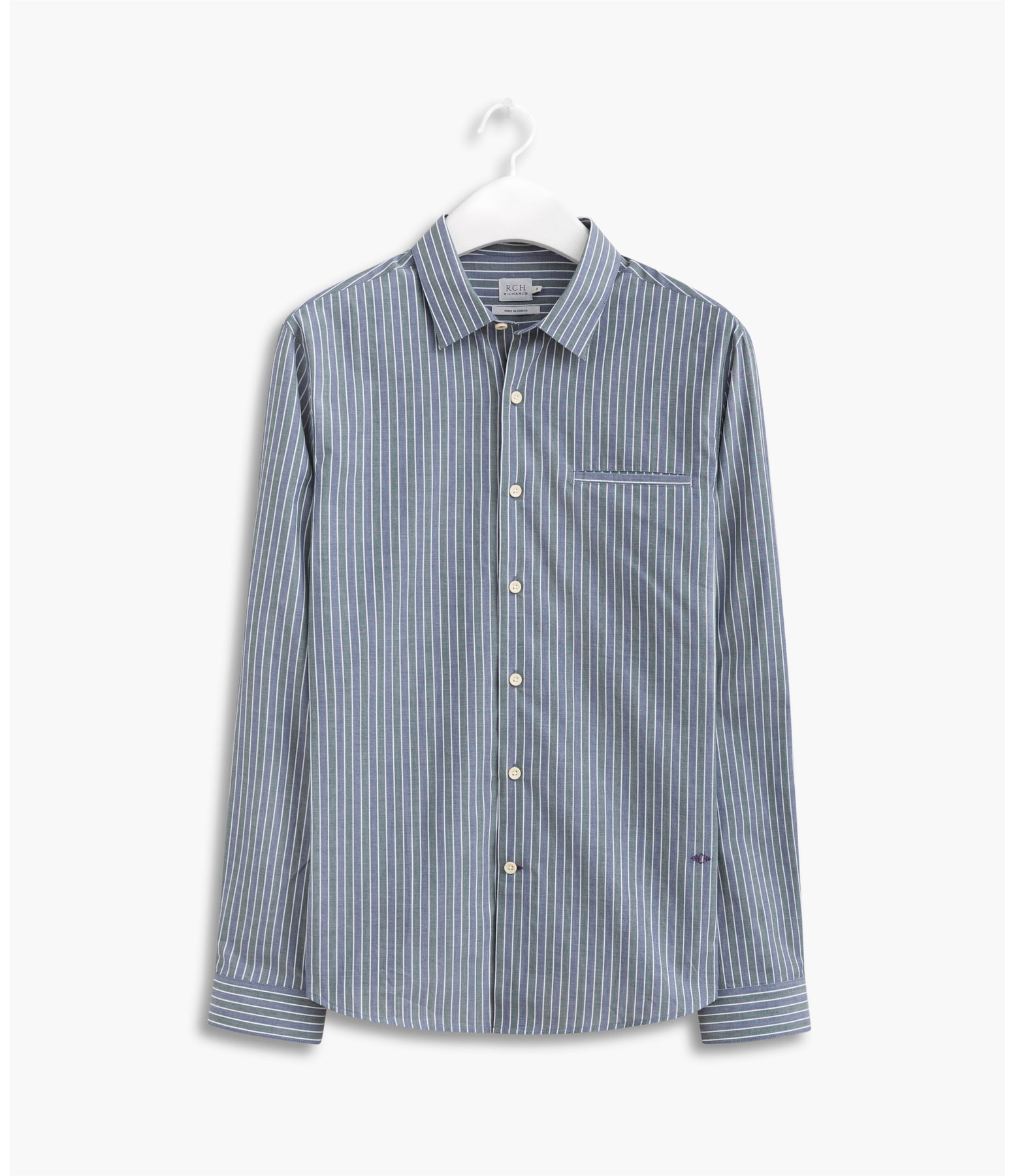 Camisa Roma Voile Ml Verde Escuro