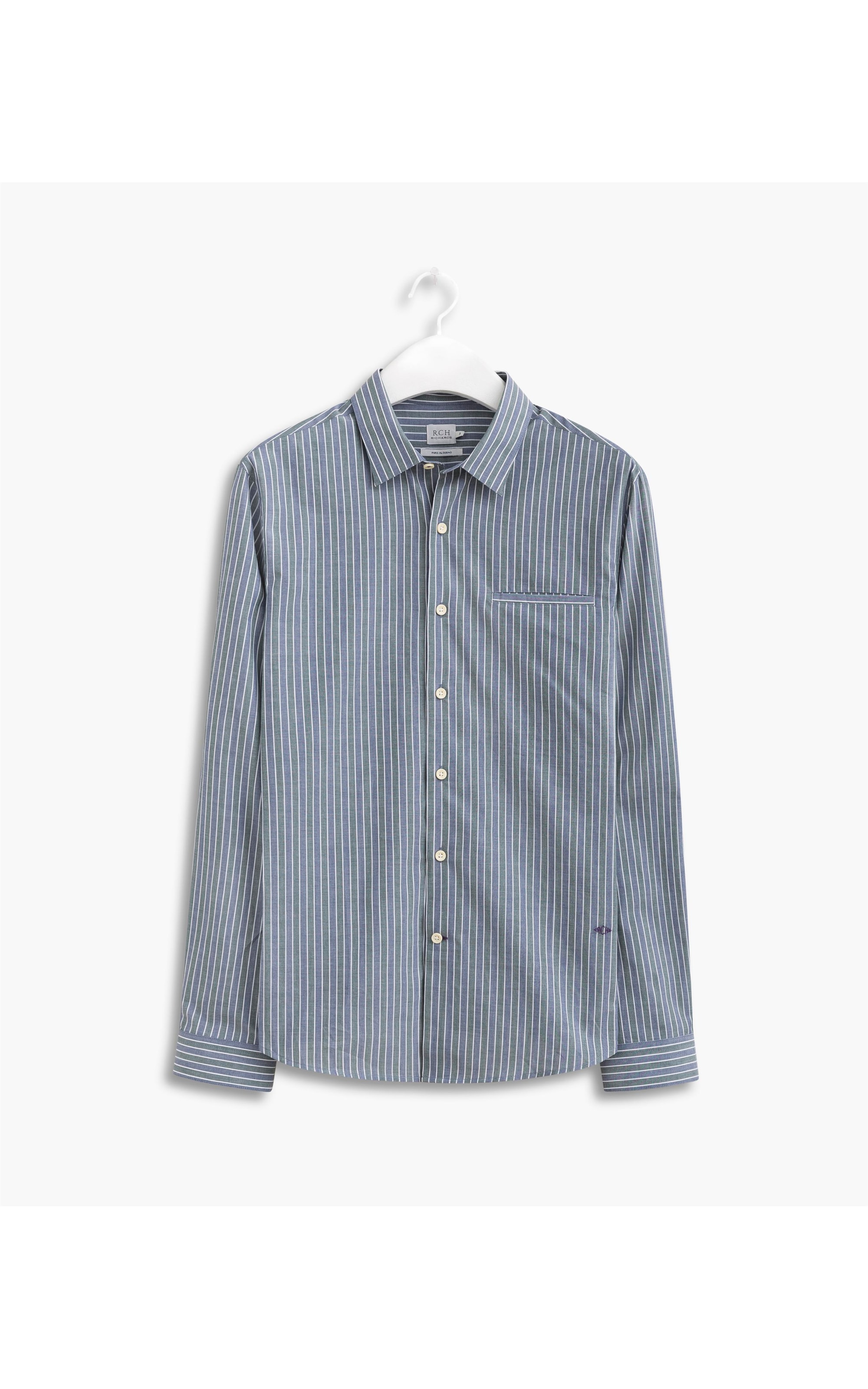 Camisa Roma Voile Ml Verde Escuro